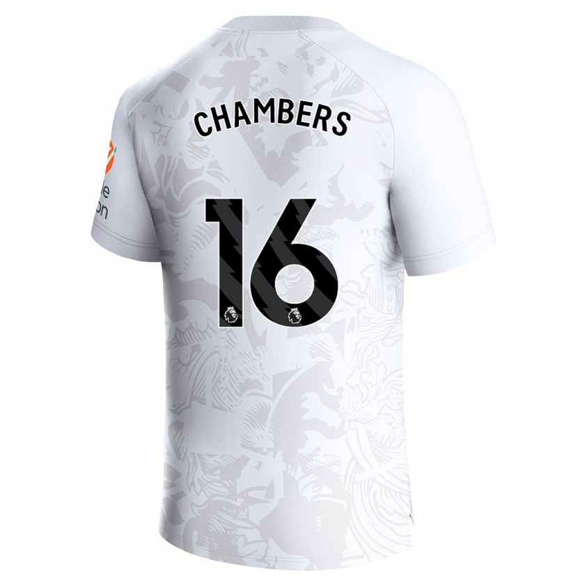 Kandiny Miesten Calum Chambers #16 Valkoinen Vieraspaita 2023/24 Lyhythihainen Paita T-Paita