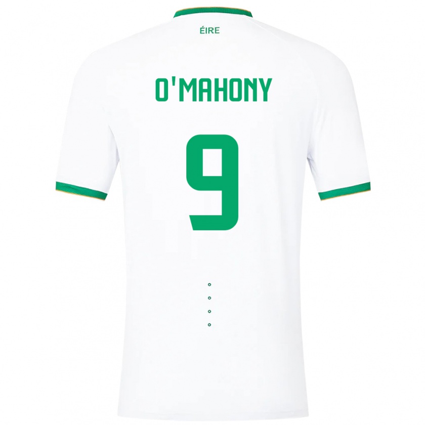 Kandiny Lapset Irlanti Mark O'mahony #9 Valkoinen Vieraspaita 24-26 Lyhythihainen Paita T-Paita