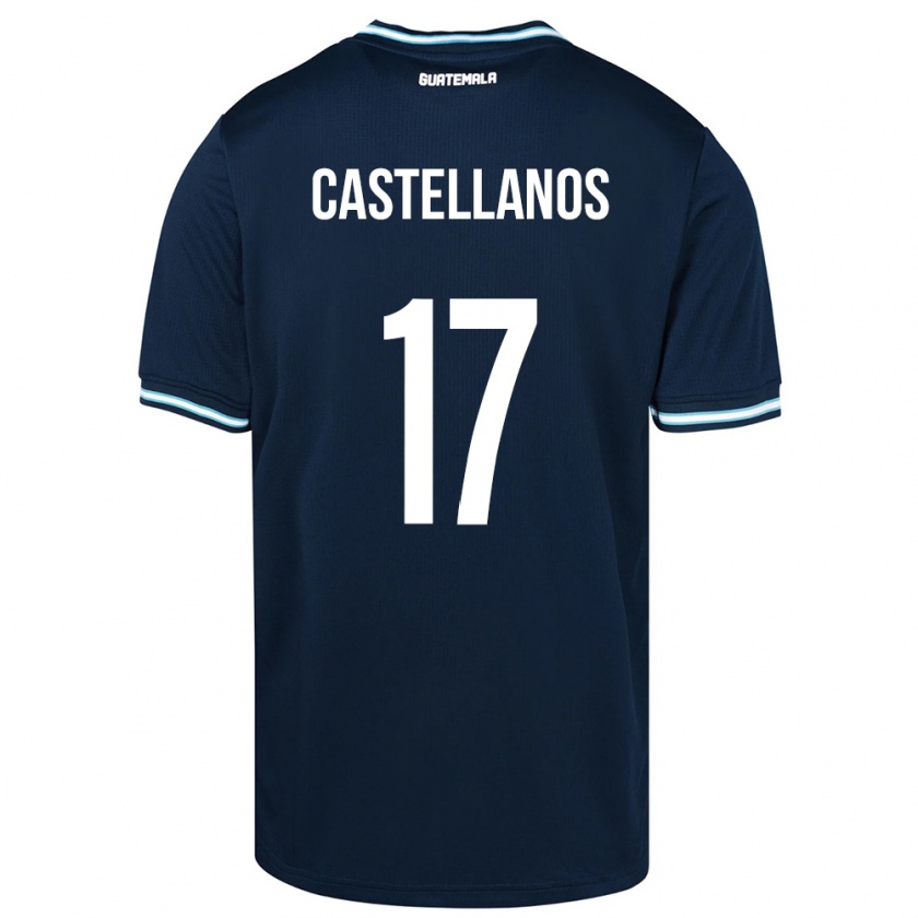 Kandiny Lapset Guatemala Óscar Castellanos #17 Sininen Vieraspaita 24-26 Lyhythihainen Paita T-Paita