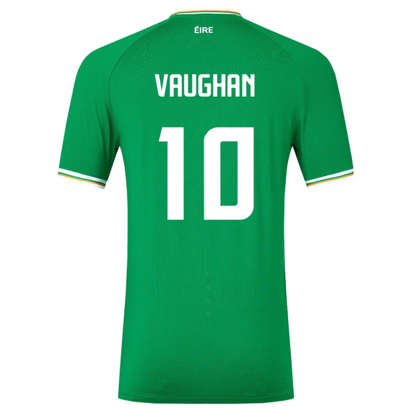 Kandiny Naisten Irlanti Harry Vaughan #10 Vihreä Kotipaita 24-26 Lyhythihainen Paita T-Paita