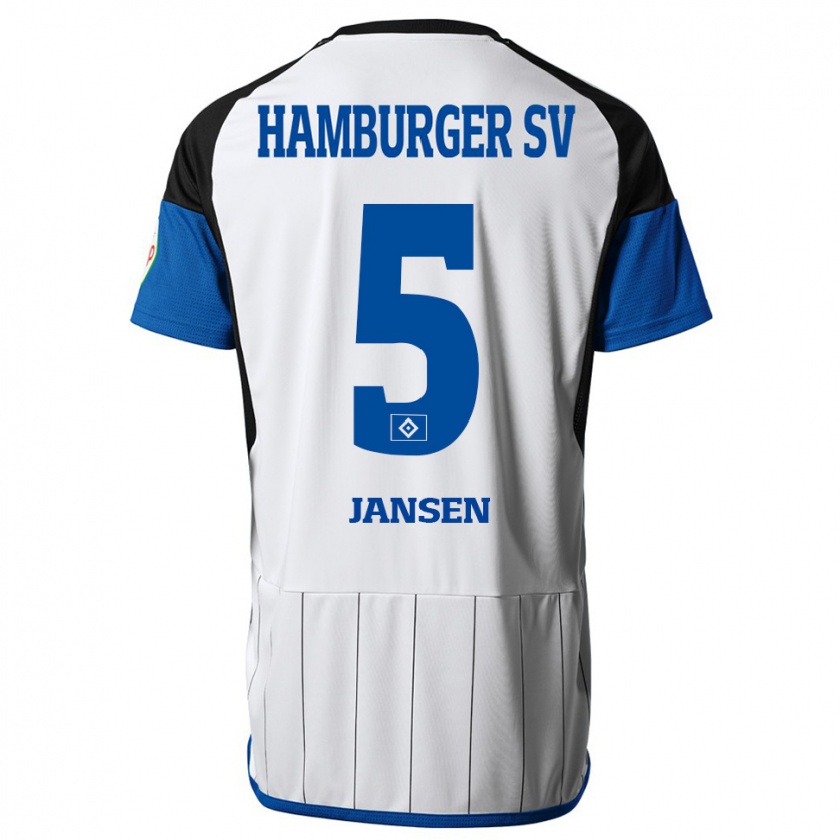 Kandiny Lapset Marcell Jansen #5 Valkoinen Kotipaita 2023/24 Lyhythihainen Paita T-Paita