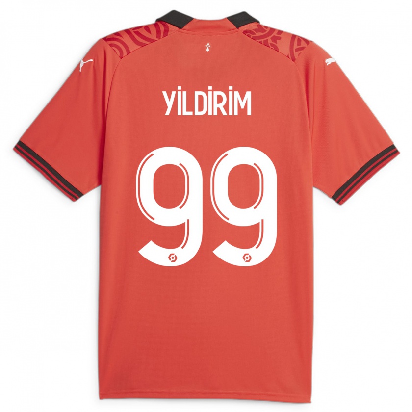 Kandiny Miesten Bertuğ Yıldırım #99 Punainen Kotipaita 2023/24 Lyhythihainen Paita T-Paita