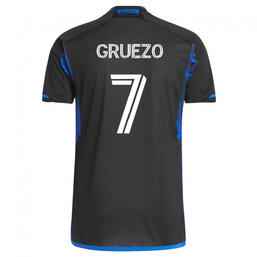 Kandiny Miesten Carlos Gruezo #7 Sininen Musta Kotipaita 2023/24 Lyhythihainen Paita T-Paita