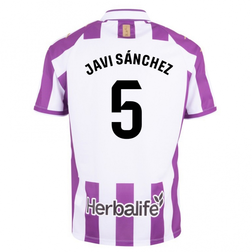 Kandiny Miesten Javi Sánchez #5 Purppura Kotipaita 2023/24 Lyhythihainen Paita T-Paita