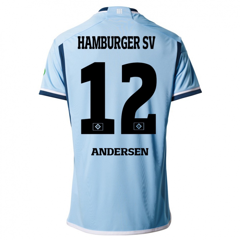 Kandiny Miesten Patrick Andersen #12 Sininen Vieraspaita 2023/24 Lyhythihainen Paita T-Paita