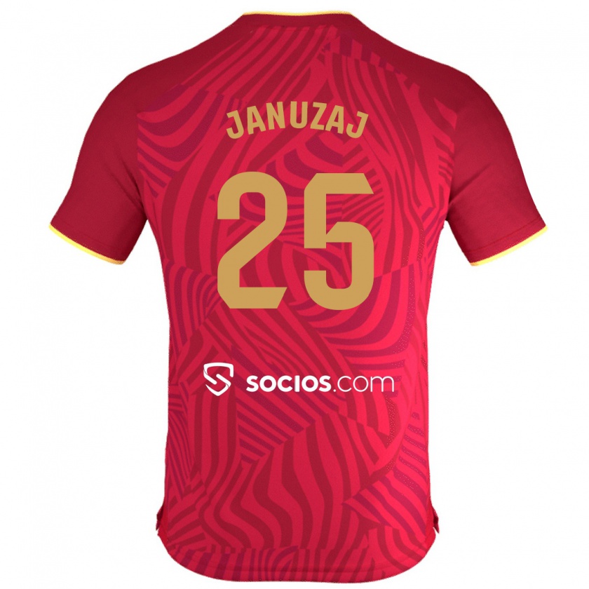 Kandiny Miesten Adnan Januzaj #25 Punainen Vieraspaita 2023/24 Lyhythihainen Paita T-Paita