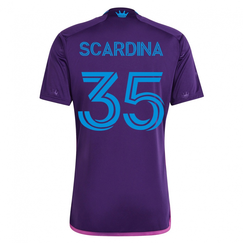 Kandiny Naisten Nick Scardina #35 Violetti Vieraspaita 2023/24 Lyhythihainen Paita T-Paita