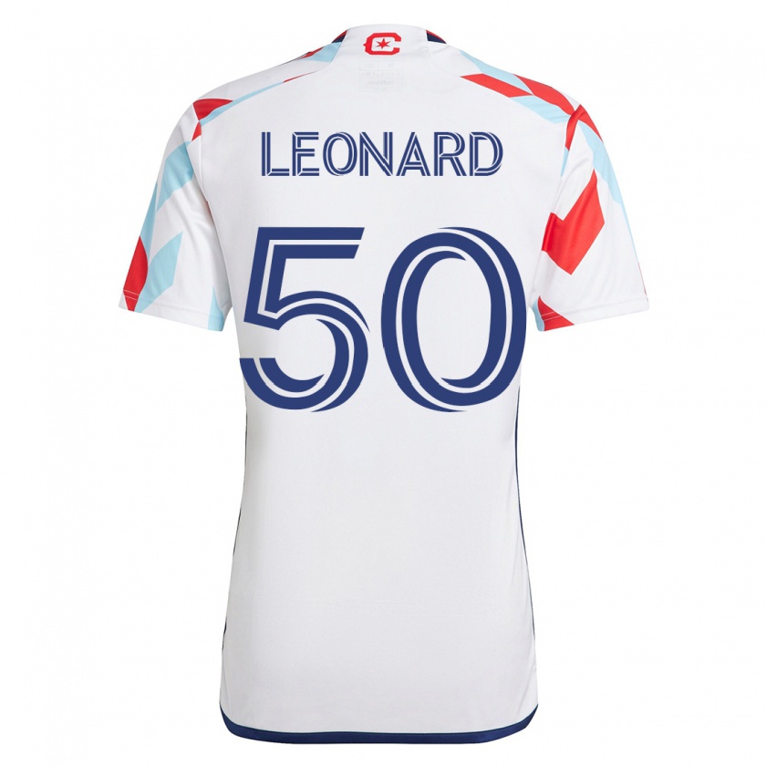 Kandiny Naisten Eric Leonard #50 Valkoinen Sininen Vieraspaita 2023/24 Lyhythihainen Paita T-Paita