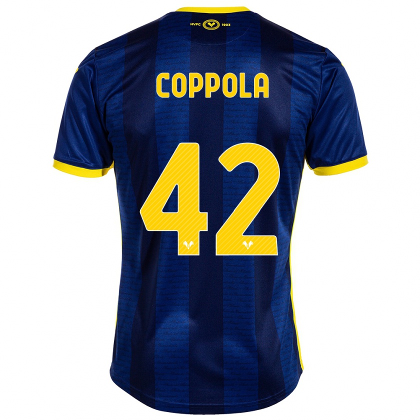 Kandiny Lapset Diego Coppola #42 Laivasto Kotipaita 2023/24 Lyhythihainen Paita T-Paita