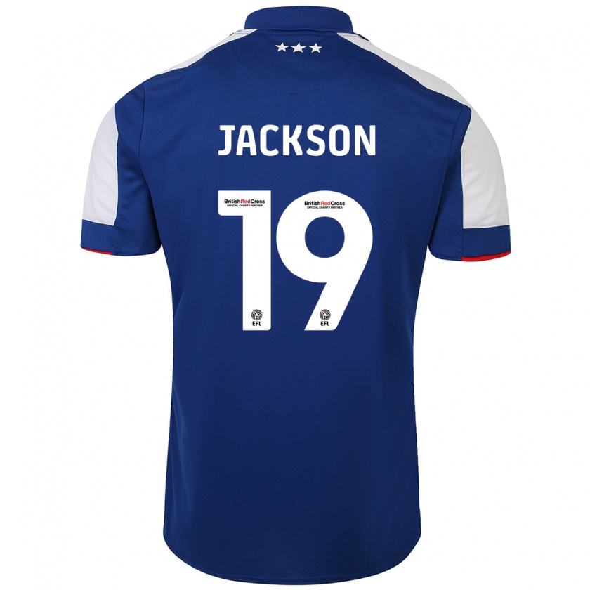 Kandiny Lapset Kayden Jackson #19 Sininen Kotipaita 2023/24 Lyhythihainen Paita T-Paita