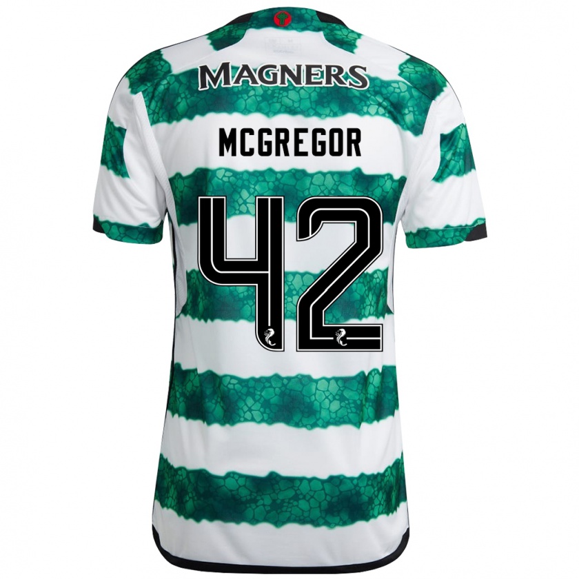 Kandiny Lapset Callum Mcgregor #42 Vihreä Kotipaita 2023/24 Lyhythihainen Paita T-Paita