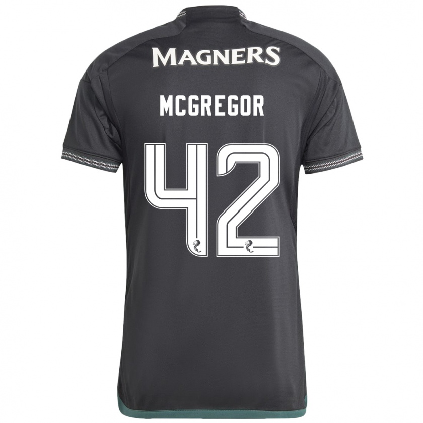 Kandiny Lapset Callum Mcgregor #42 Musta Vieraspaita 2023/24 Lyhythihainen Paita T-Paita