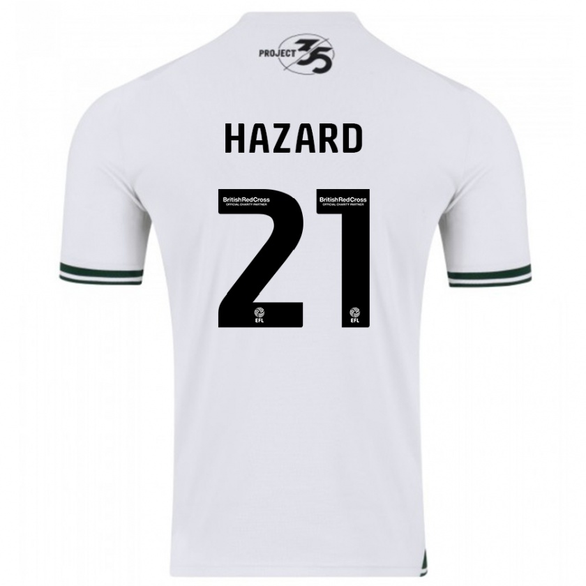 Kandiny Miesten Conor Hazard #21 Valkoinen Vieraspaita 2023/24 Lyhythihainen Paita T-Paita