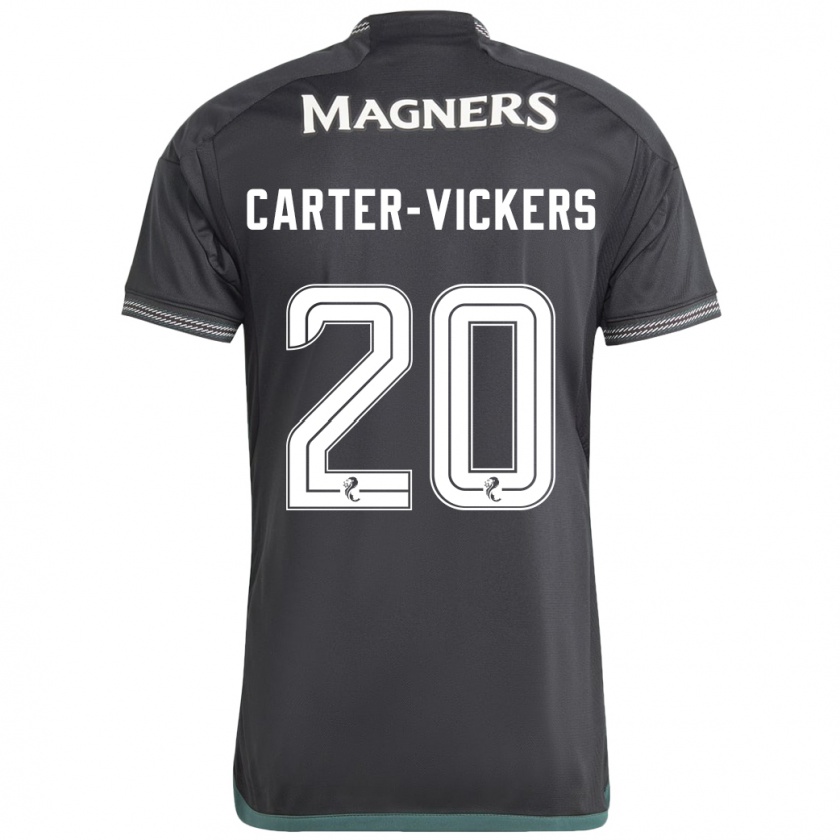 Kandiny Miesten Cameron Carter-Vickers #20 Musta Vieraspaita 2023/24 Lyhythihainen Paita T-Paita