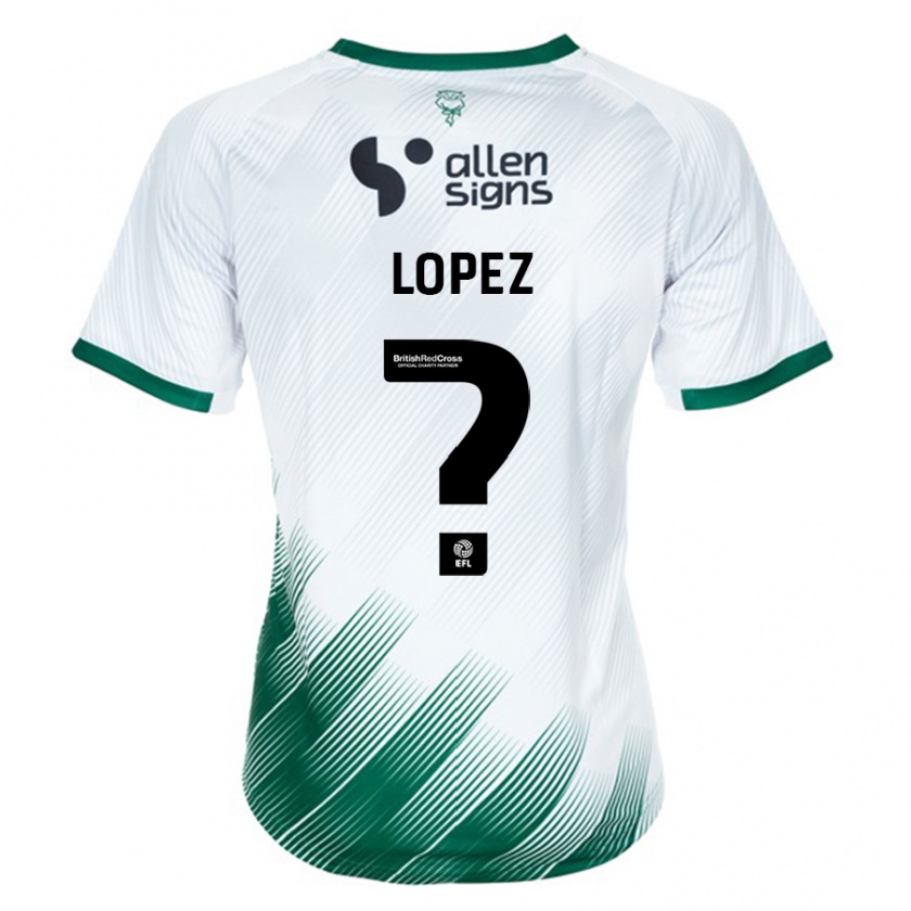 Kandiny Miesten Jersey Lopez #0 Valkoinen Vieraspaita 2023/24 Lyhythihainen Paita T-Paita