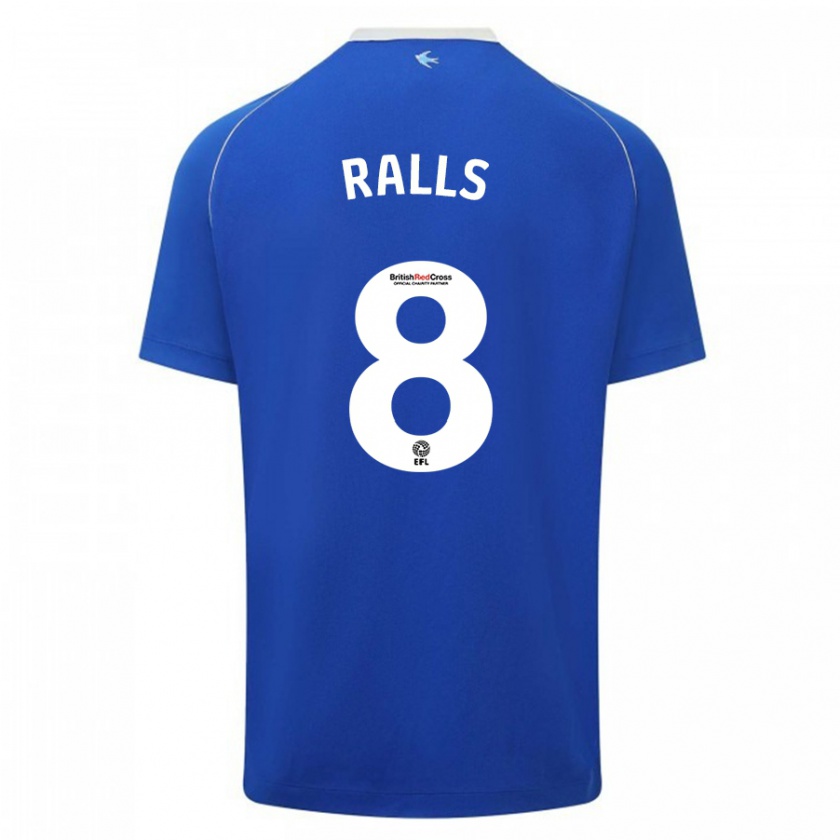 Kandiny Naisten Joe Ralls #8 Sininen Kotipaita 2023/24 Lyhythihainen Paita T-Paita