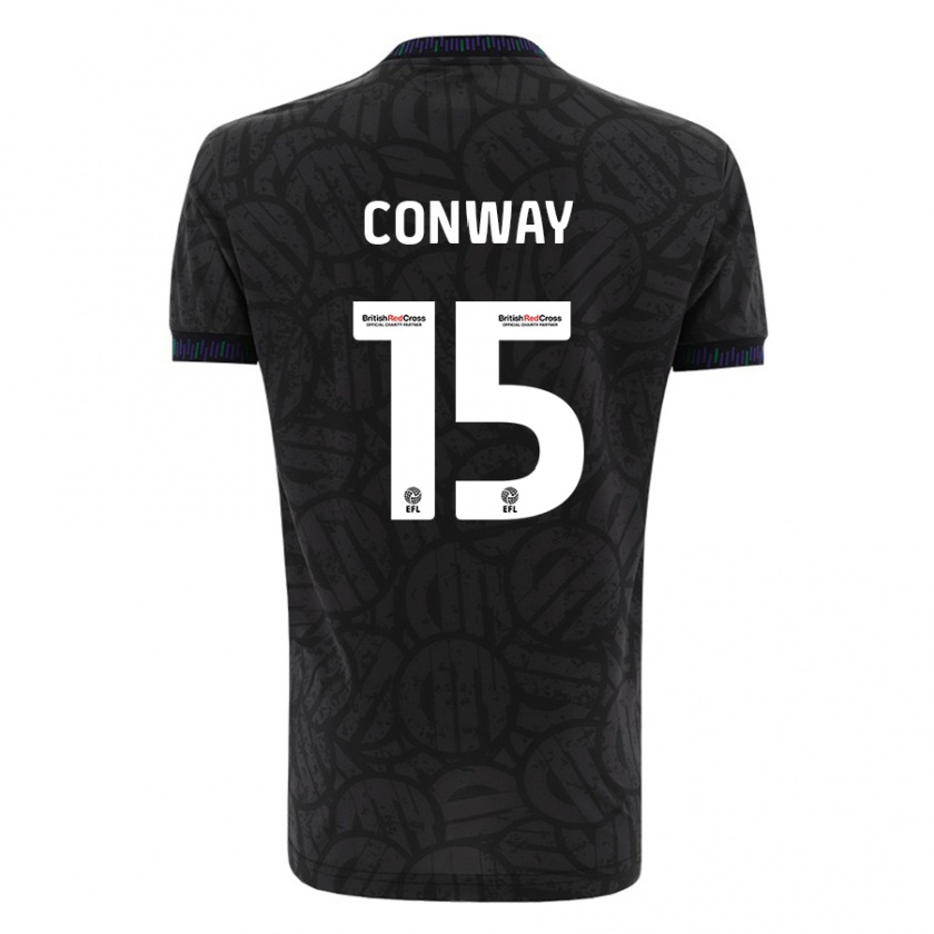 Kandiny Naisten Tommy Conway #15 Musta Vieraspaita 2023/24 Lyhythihainen Paita T-Paita