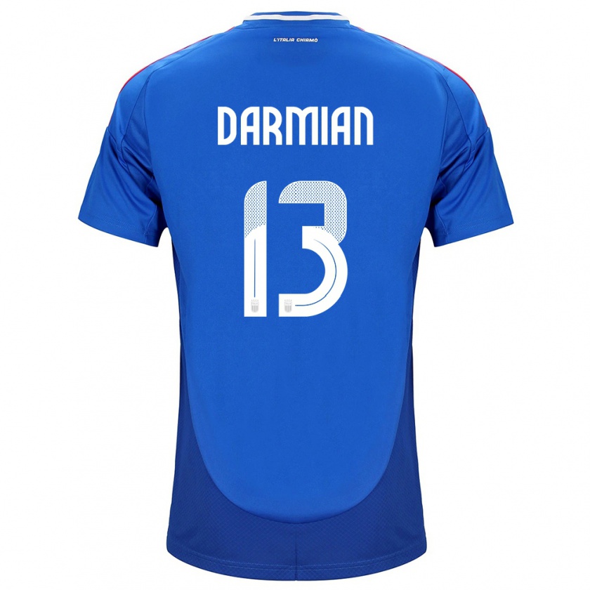 Kandiny Lapset Italia Matteo Darmian #13 Sininen Kotipaita 24-26 Lyhythihainen Paita T-Paita