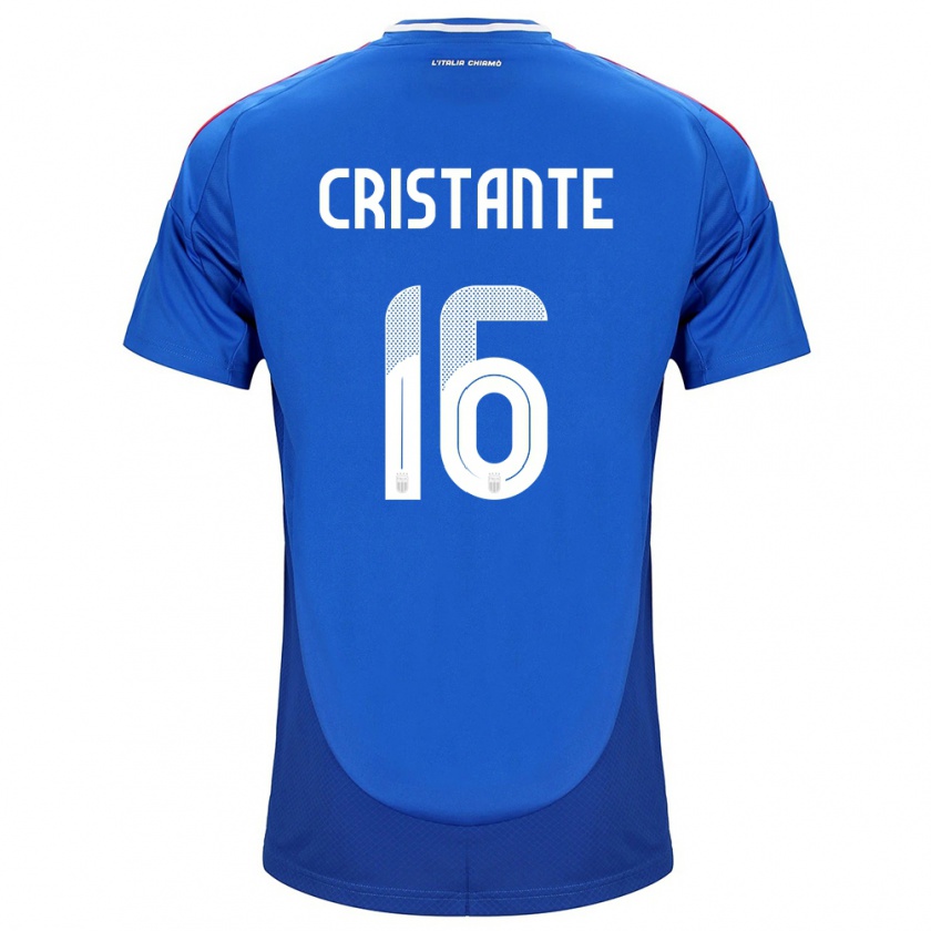 Kandiny Lapset Italia Bryan Cristante #16 Sininen Kotipaita 24-26 Lyhythihainen Paita T-Paita