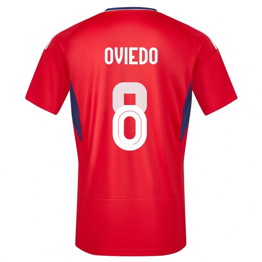 Kandiny Miesten Costa Rica Bryan Oviedo #8 Punainen Kotipaita 24-26 Lyhythihainen Paita T-Paita