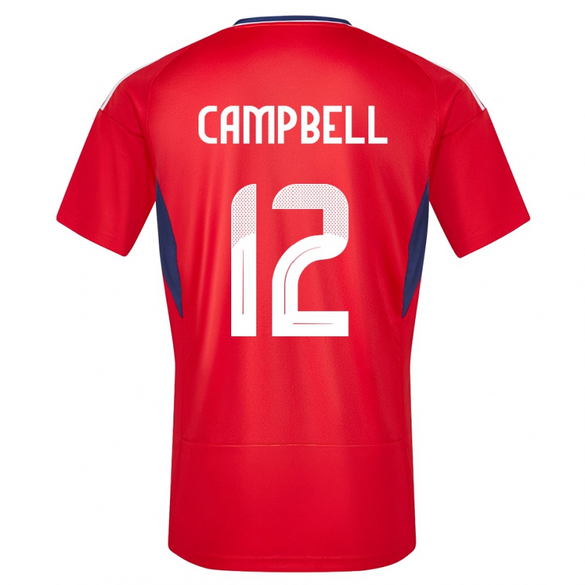 Kandiny Miesten Costa Rica Joel Campbell #12 Punainen Kotipaita 24-26 Lyhythihainen Paita T-Paita