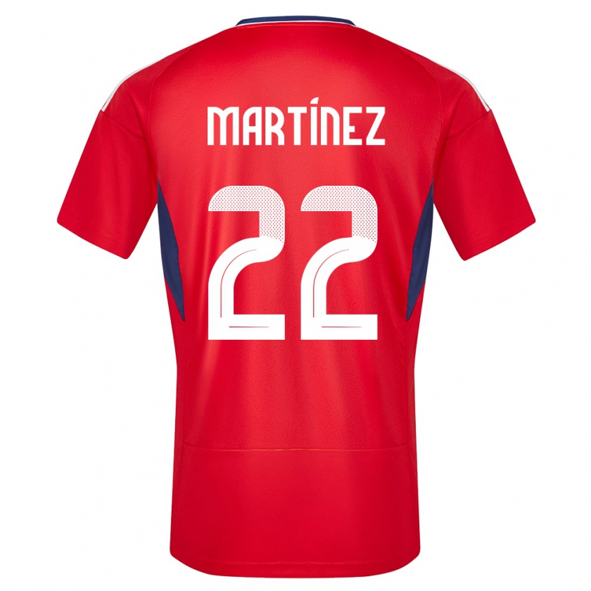 Kandiny Miesten Costa Rica Carlos Martinez #22 Punainen Kotipaita 24-26 Lyhythihainen Paita T-Paita