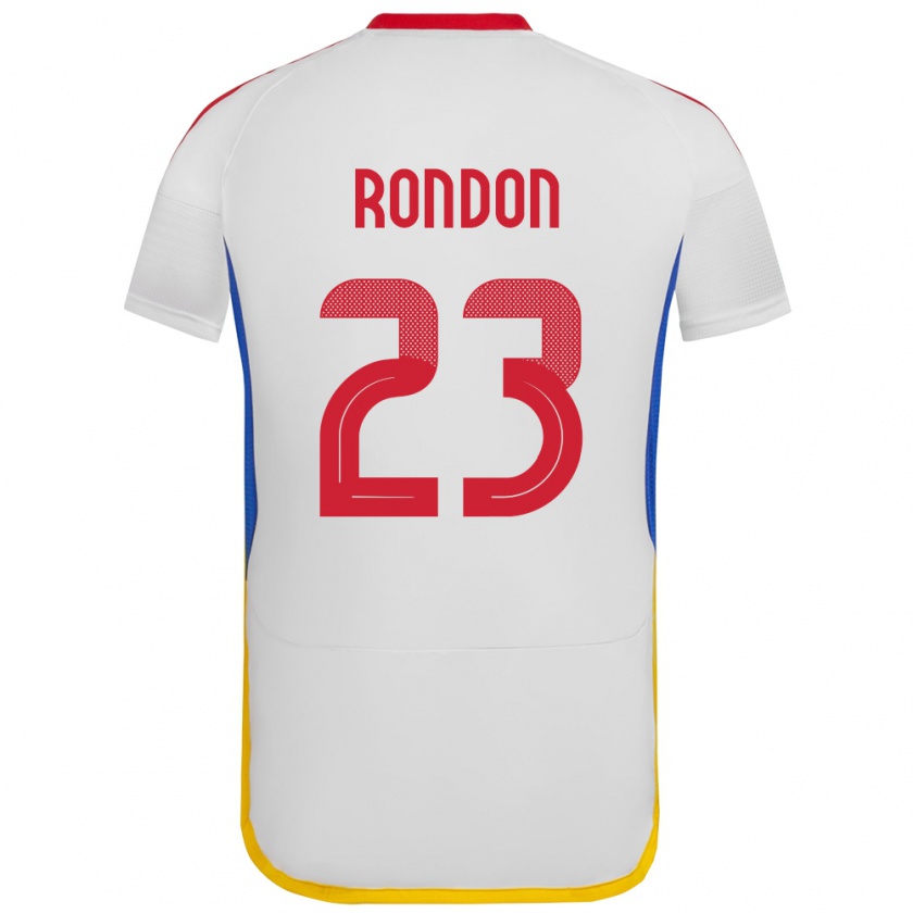 Kandiny Miesten Venezuela Salomón Rondón #23 Valkoinen Vieraspaita 24-26 Lyhythihainen Paita T-Paita