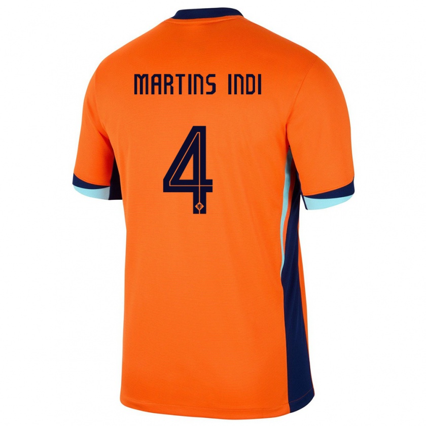 Kandiny Naisten Alankomaat Bruno Martins Indi #4 Oranssi Kotipaita 24-26 Lyhythihainen Paita T-Paita