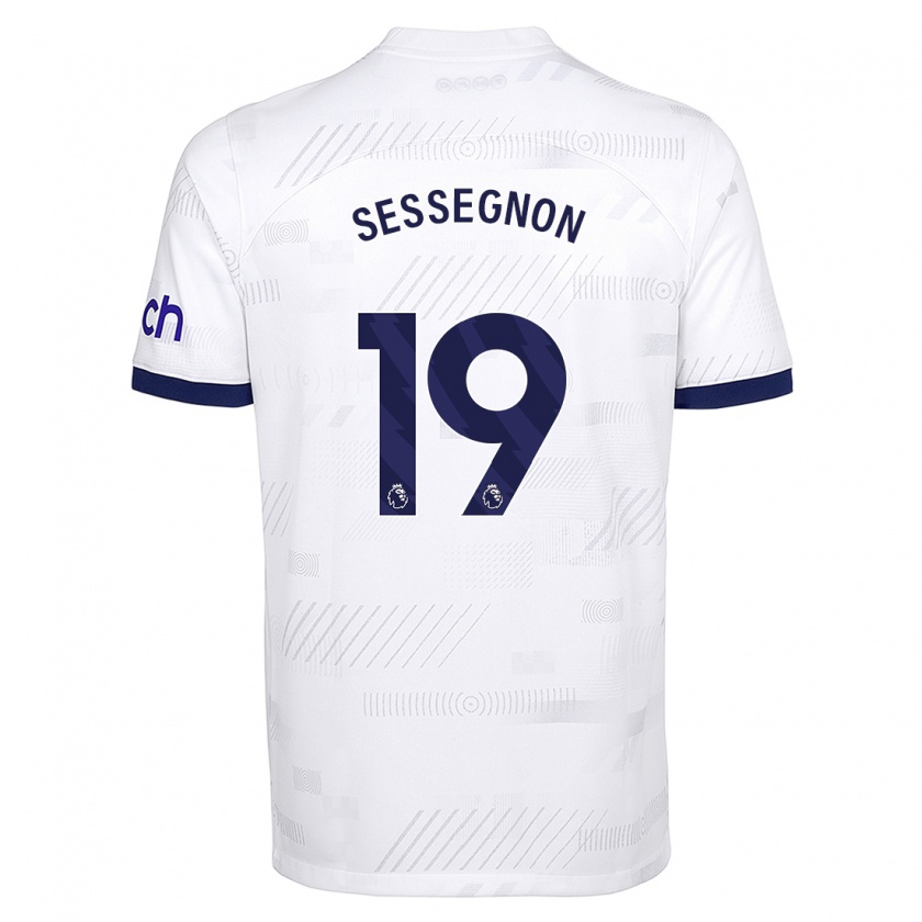 Kandiny Miesten Ryan Sessegnon #19 Valkoinen Kotipaita 2023/24 Lyhythihainen Paita T-Paita