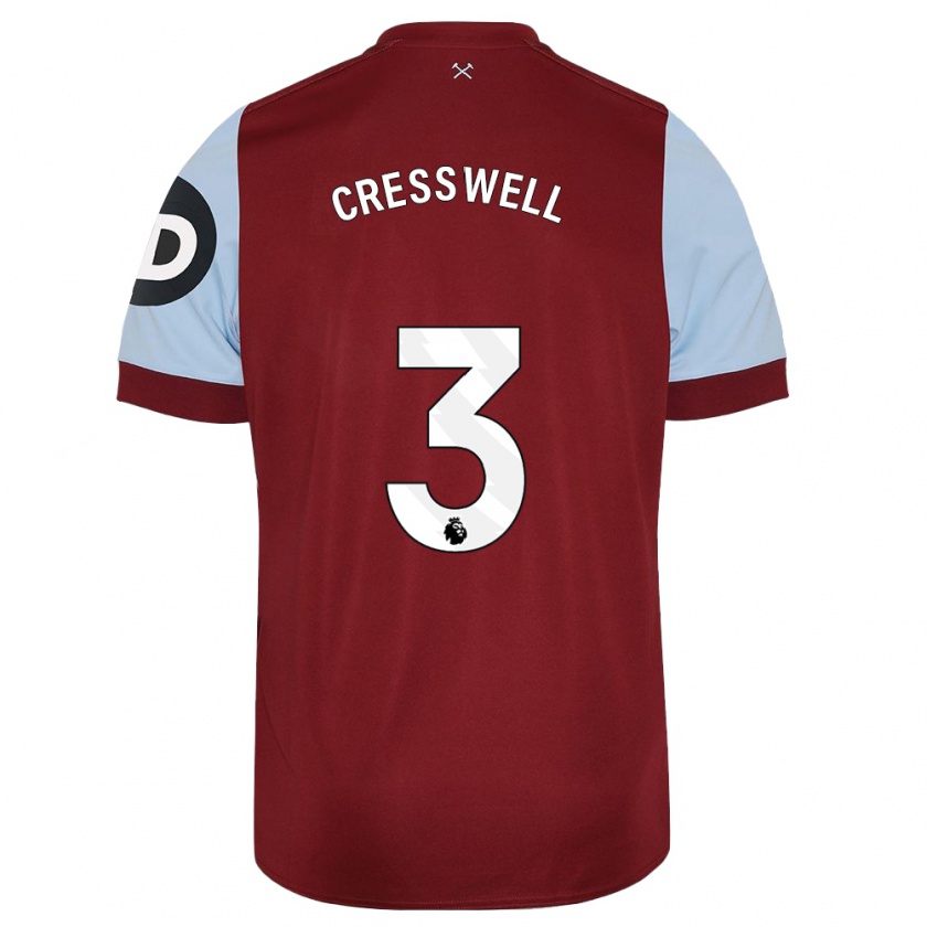 Kandiny Miesten Aaron Cresswell #3 Kastanjanruskea Kotipaita 2023/24 Lyhythihainen Paita T-Paita