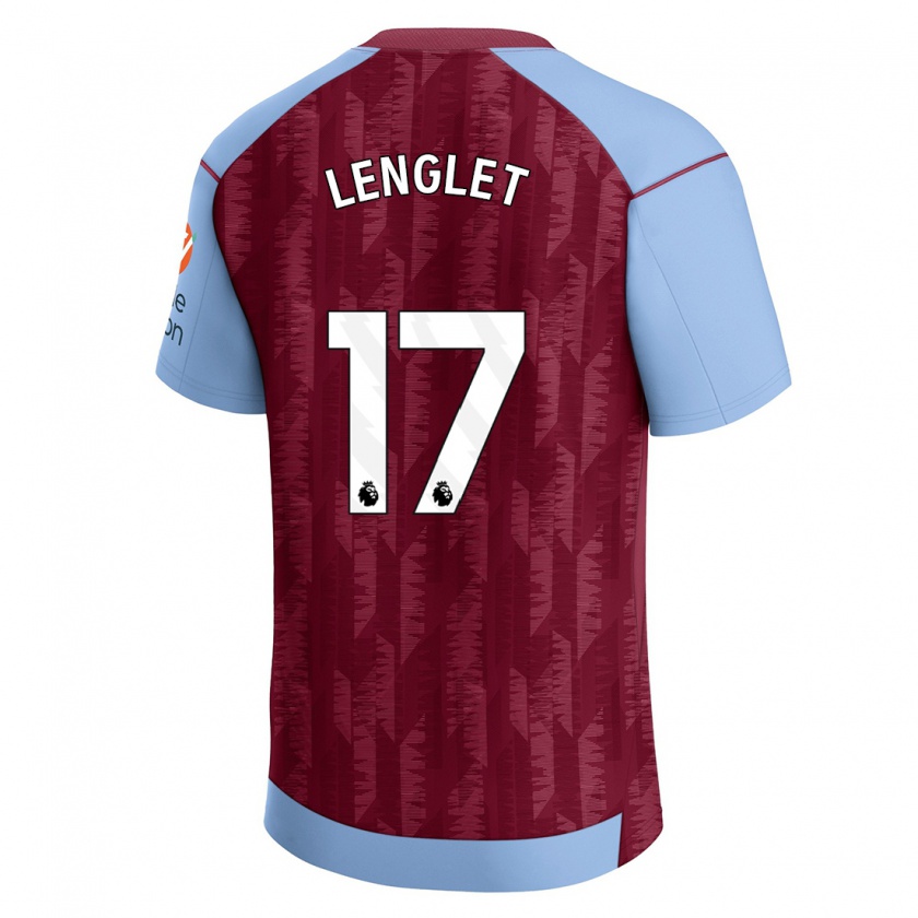 Kandiny Miesten Clément Lenglet #17 Claret Blue Kotipaita 2023/24 Lyhythihainen Paita T-Paita