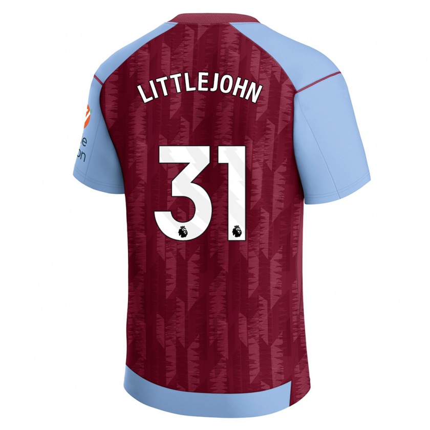 Kandiny Miesten Ruesha Littlejohn #31 Claret Blue Kotipaita 2023/24 Lyhythihainen Paita T-Paita