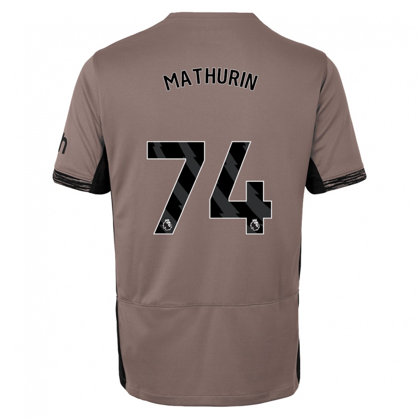 Kandiny Miesten Roshaun Mathurin #74 Tumma Beige Kolmas Sarja 2023/24 Lyhythihainen Paita T-Paita