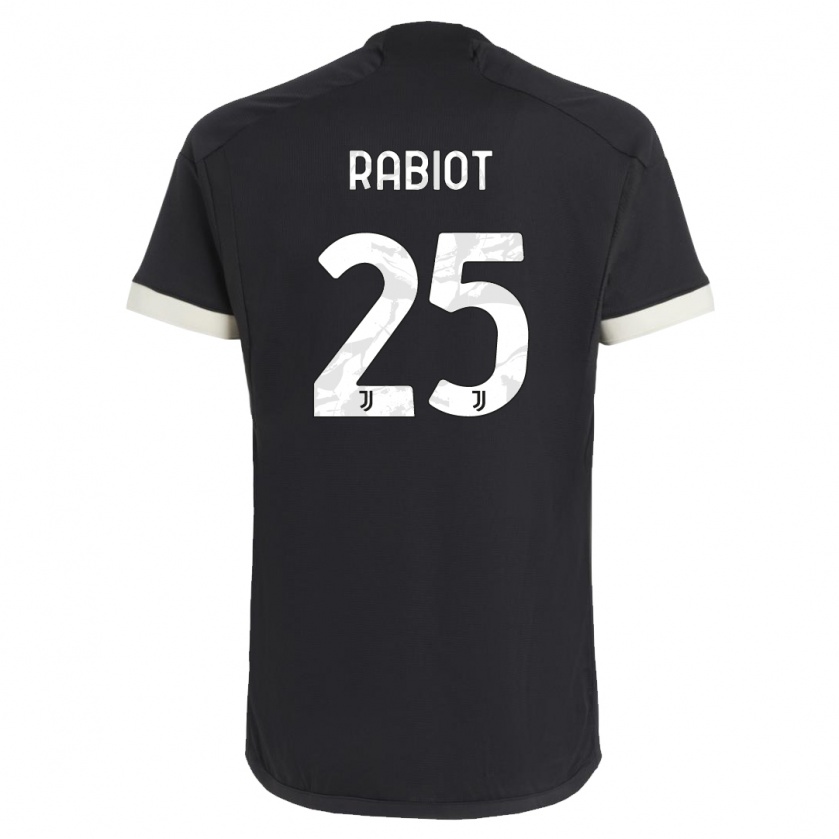 Kandiny Naisten Adrien Rabiot #25 Musta Kolmas Sarja 2023/24 Lyhythihainen Paita T-Paita