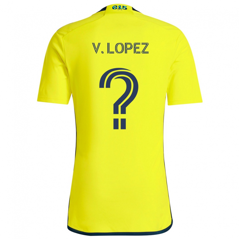 Kandiny Lapset Alejandro Velazquez-Lopez #0 Keltainen Sininen Kotipaita 2024/25 Lyhythihainen Paita T-Paita