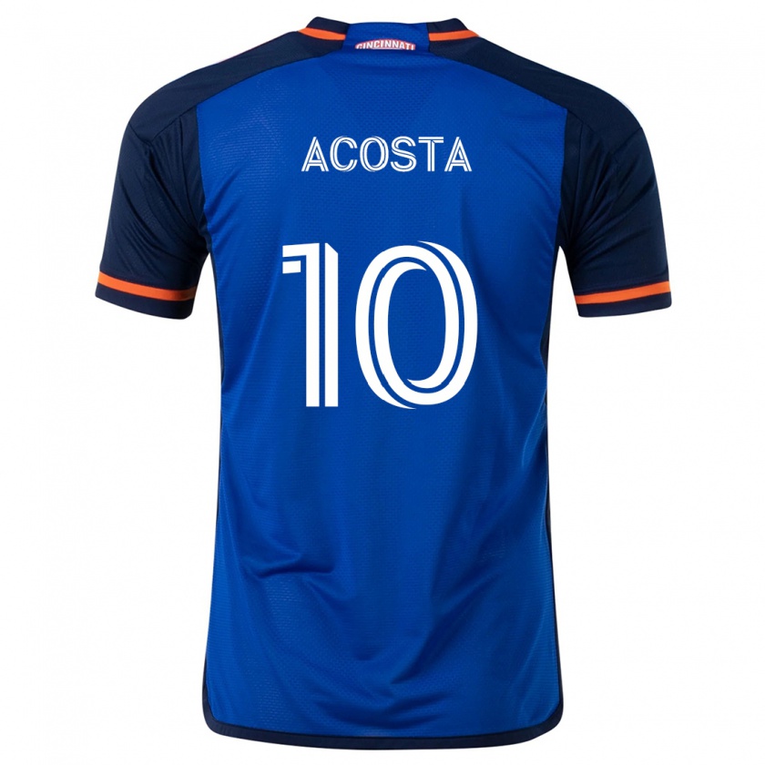 Kandiny Lapset Luciano Acosta #10 Sinivalkoinen Kotipaita 2024/25 Lyhythihainen Paita T-Paita