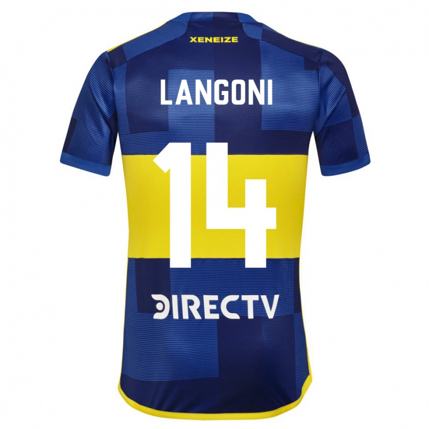 Kandiny Lapset Luca Langoni #14 Sininen Keltainen Kotipaita 2024/25 Lyhythihainen Paita T-Paita