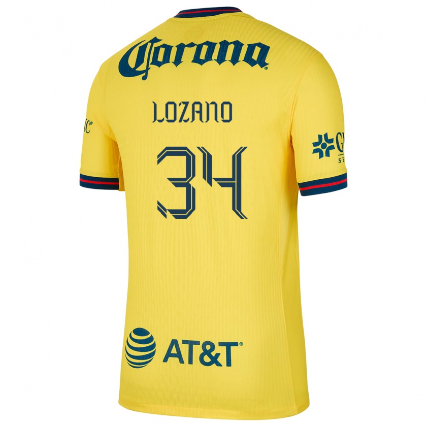 Kandiny Lapset Esteban Lozano #34 Keltainen Sininen Kotipaita 2024/25 Lyhythihainen Paita T-Paita