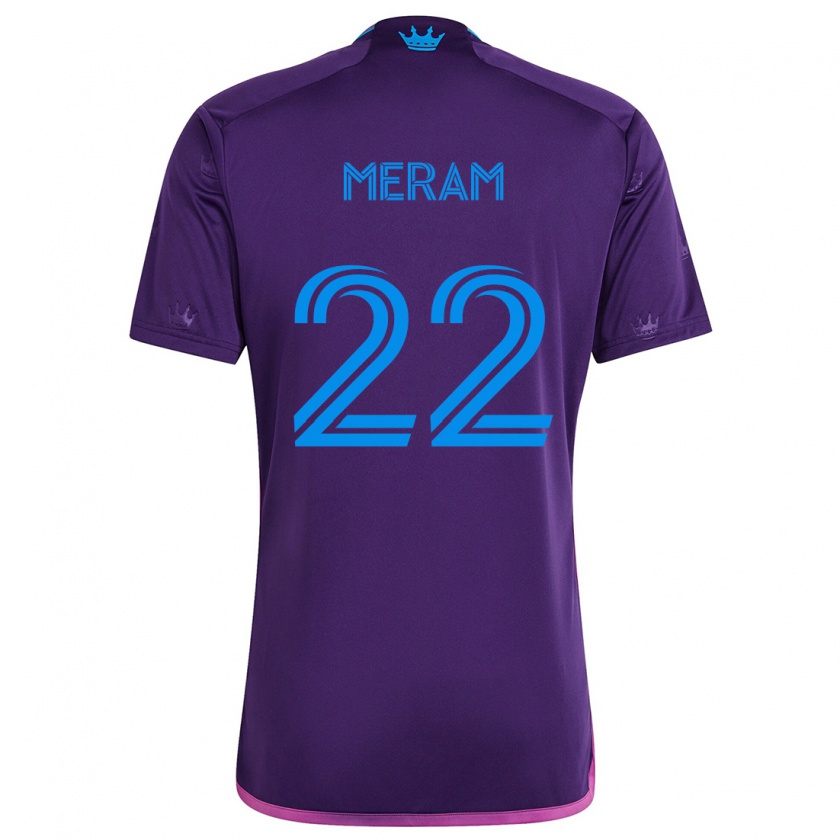 Kandiny Lapset Justin Meram #22 Purppura Sininen Vieraspaita 2024/25 Lyhythihainen Paita T-Paita