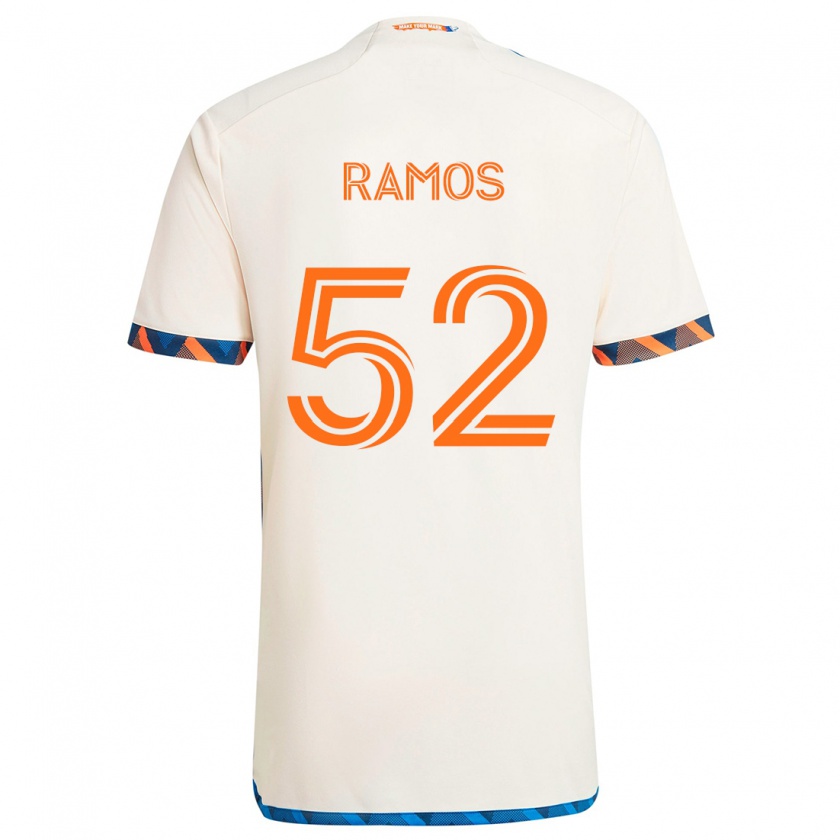 Kandiny Lapset Yair Ramos #52 Valkoinen Oranssi Vieraspaita 2024/25 Lyhythihainen Paita T-Paita