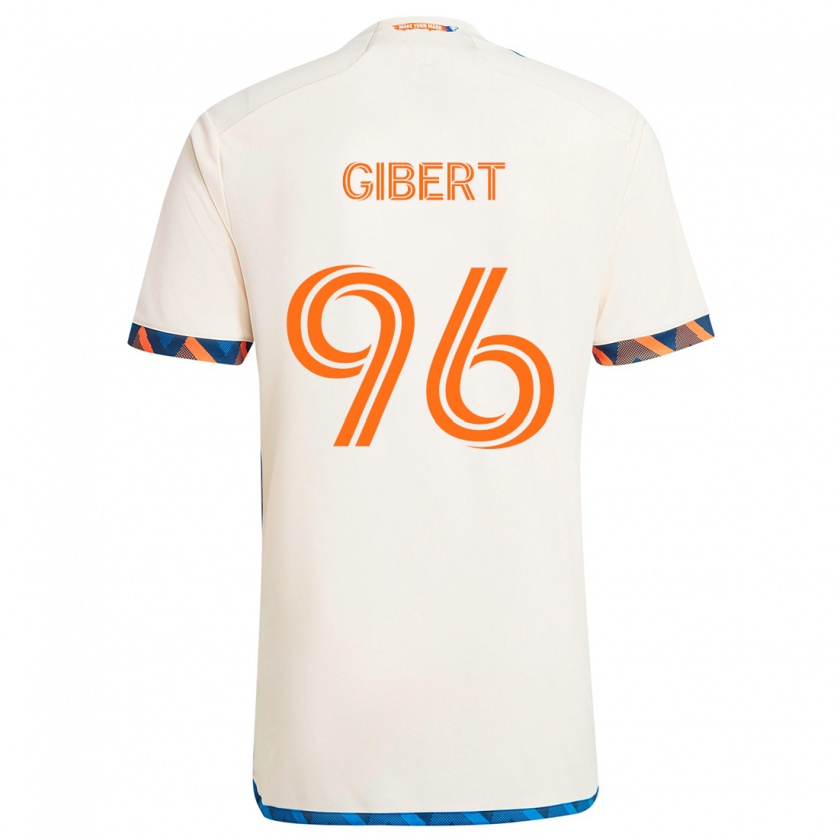 Kandiny Lapset Gaël Gibert #96 Valkoinen Oranssi Vieraspaita 2024/25 Lyhythihainen Paita T-Paita