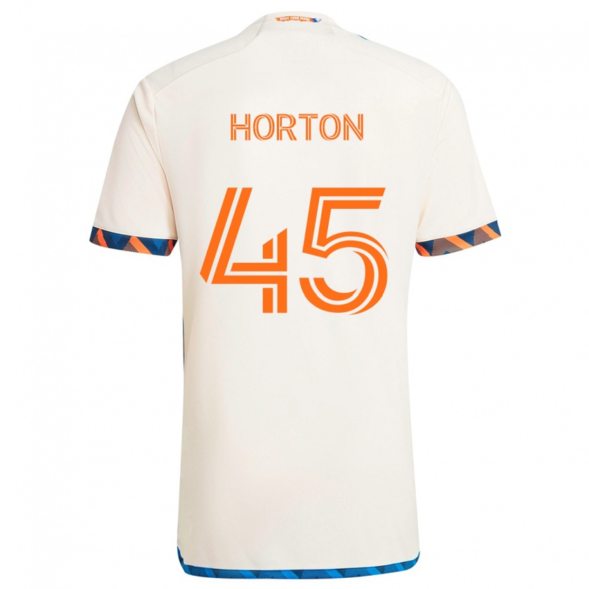 Kandiny Lapset Philip Horton #45 Valkoinen Oranssi Vieraspaita 2024/25 Lyhythihainen Paita T-Paita