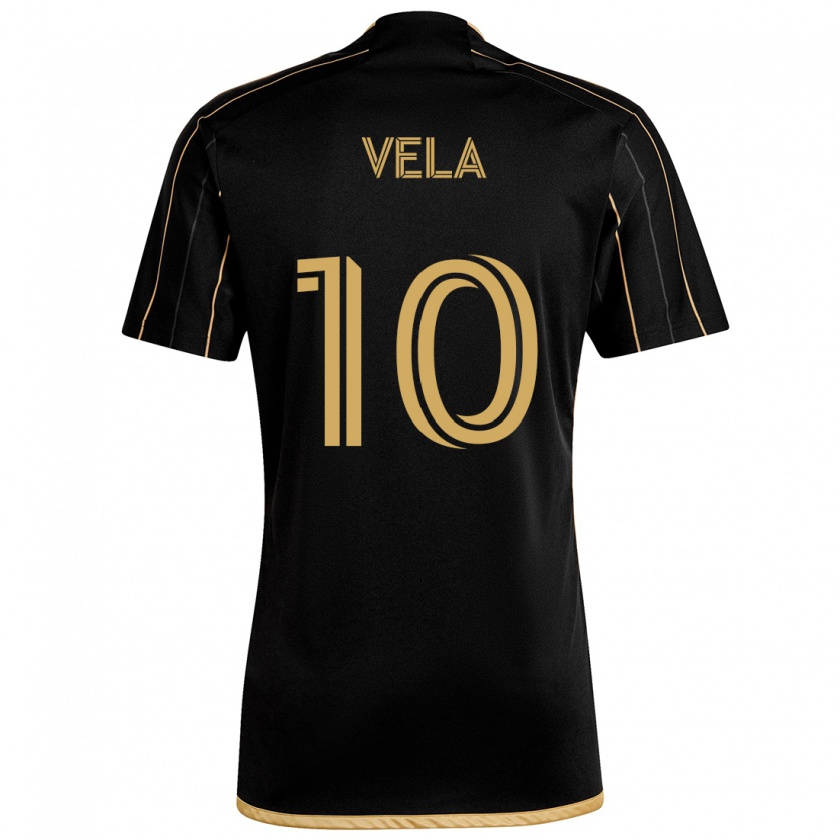 Kandiny Miesten Carlos Vela #10 Musta Kulta Kotipaita 2024/25 Lyhythihainen Paita T-Paita