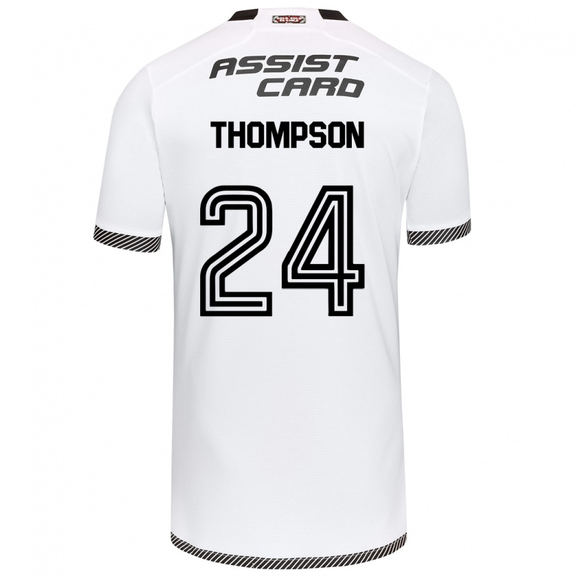 Kandiny Miesten Jordhy Thompson #24 Valkoinen Musta Kotipaita 2024/25 Lyhythihainen Paita T-Paita