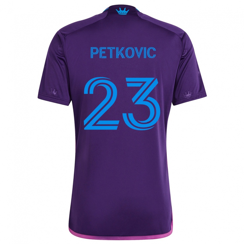 Kandiny Miesten Nikola Petkovic #23 Purppura Sininen Vieraspaita 2024/25 Lyhythihainen Paita T-Paita