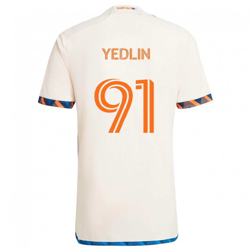 Kandiny Miesten Deandre Yedlin #91 Valkoinen Oranssi Vieraspaita 2024/25 Lyhythihainen Paita T-Paita