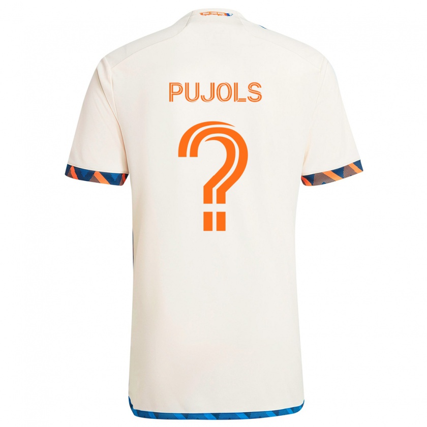 Kandiny Miesten Pablo Pujols #0 Valkoinen Oranssi Vieraspaita 2024/25 Lyhythihainen Paita T-Paita