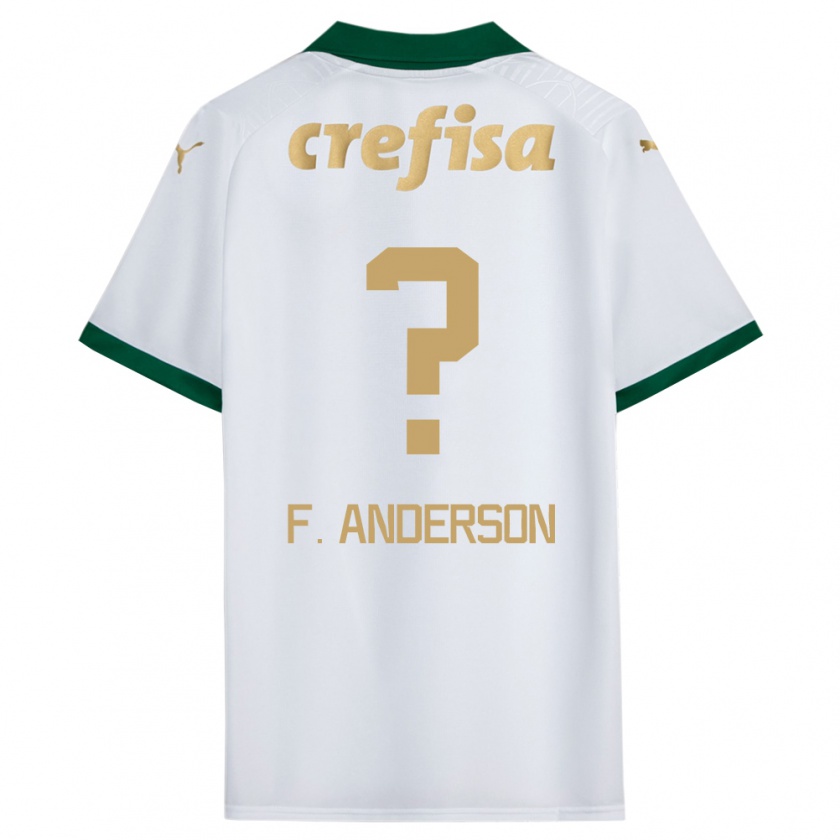 Kandiny Miesten Felipe Anderson #0 Valkoinen Vihreä Vieraspaita 2024/25 Lyhythihainen Paita T-Paita