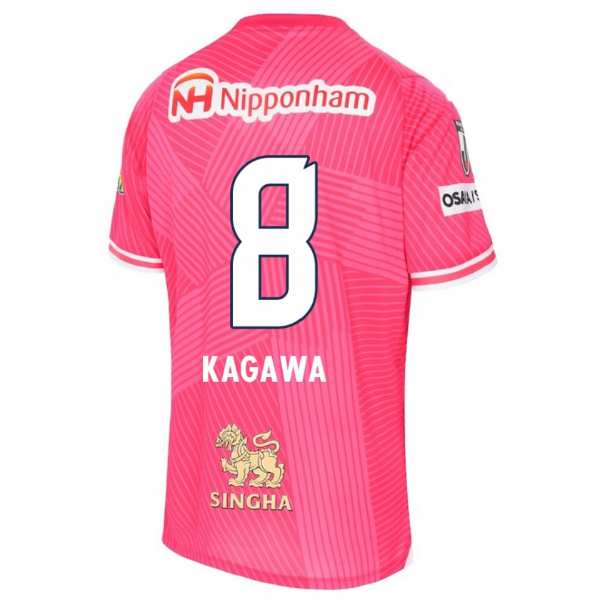 Kandiny Lapset Shinji Kagawa #8 Vaaleanpunainen Valkoinen Kotipaita 2024/25 Lyhythihainen Paita T-Paita