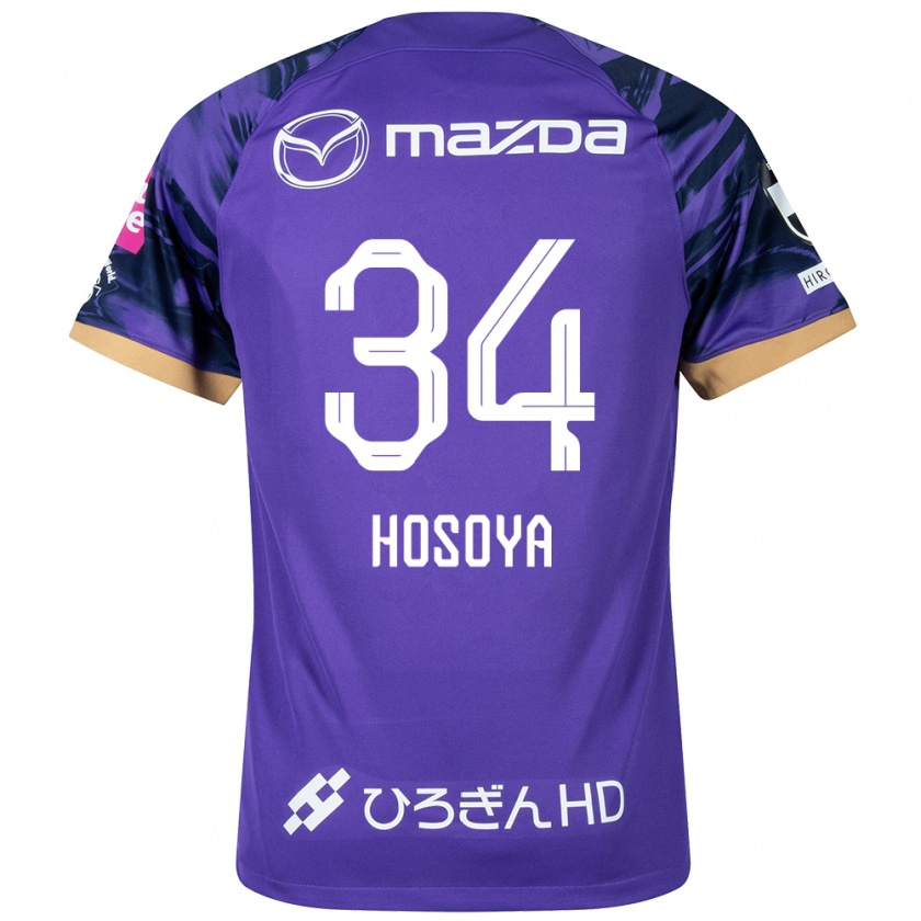 Kandiny Lapset Kohei Hosoya #34 Purppura Valkoinen Kotipaita 2024/25 Lyhythihainen Paita T-Paita